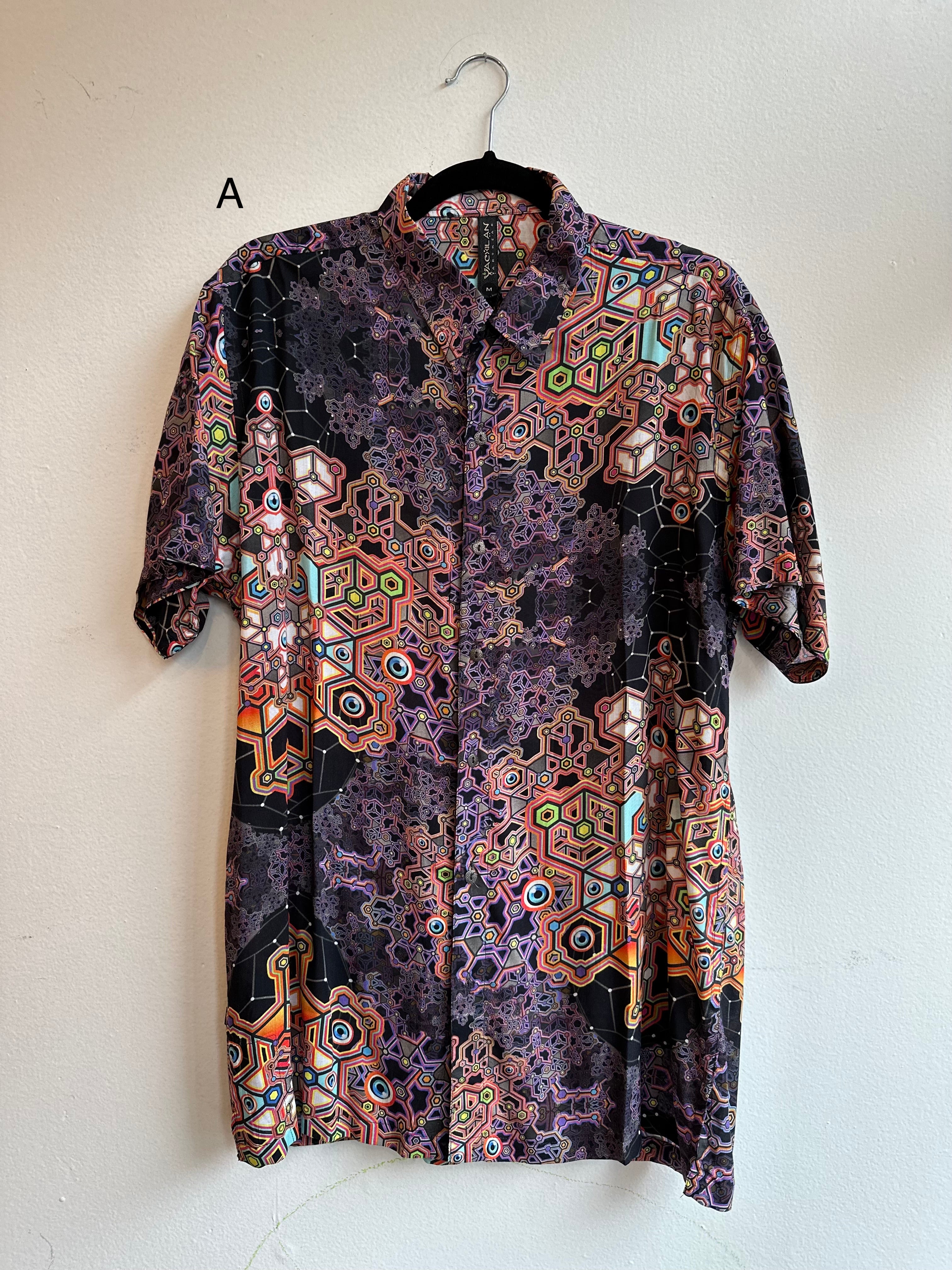 Psychedelic Bamboo Mens Button Down Shirt