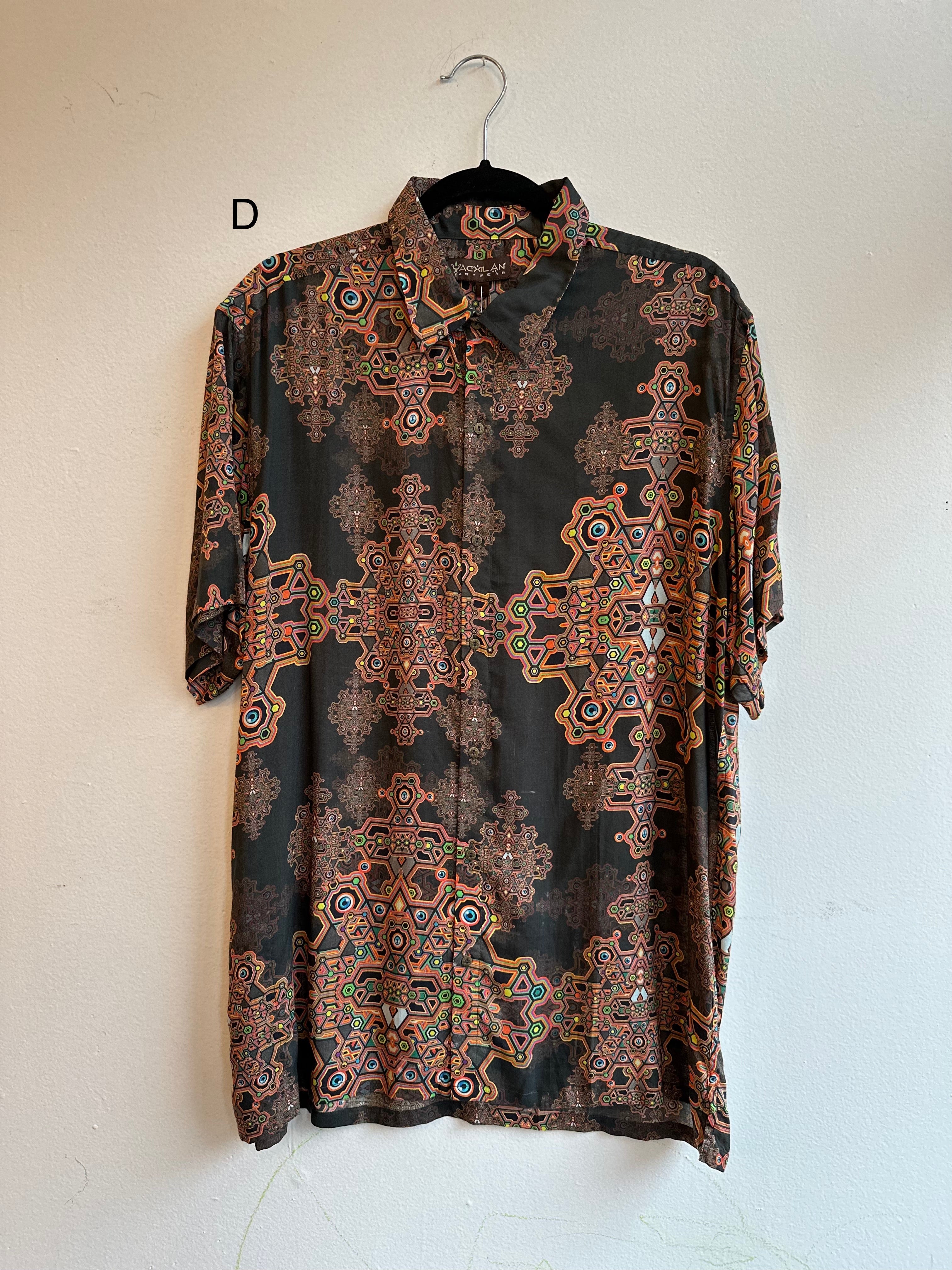 Psychedelic Bamboo Mens Button Down Shirt