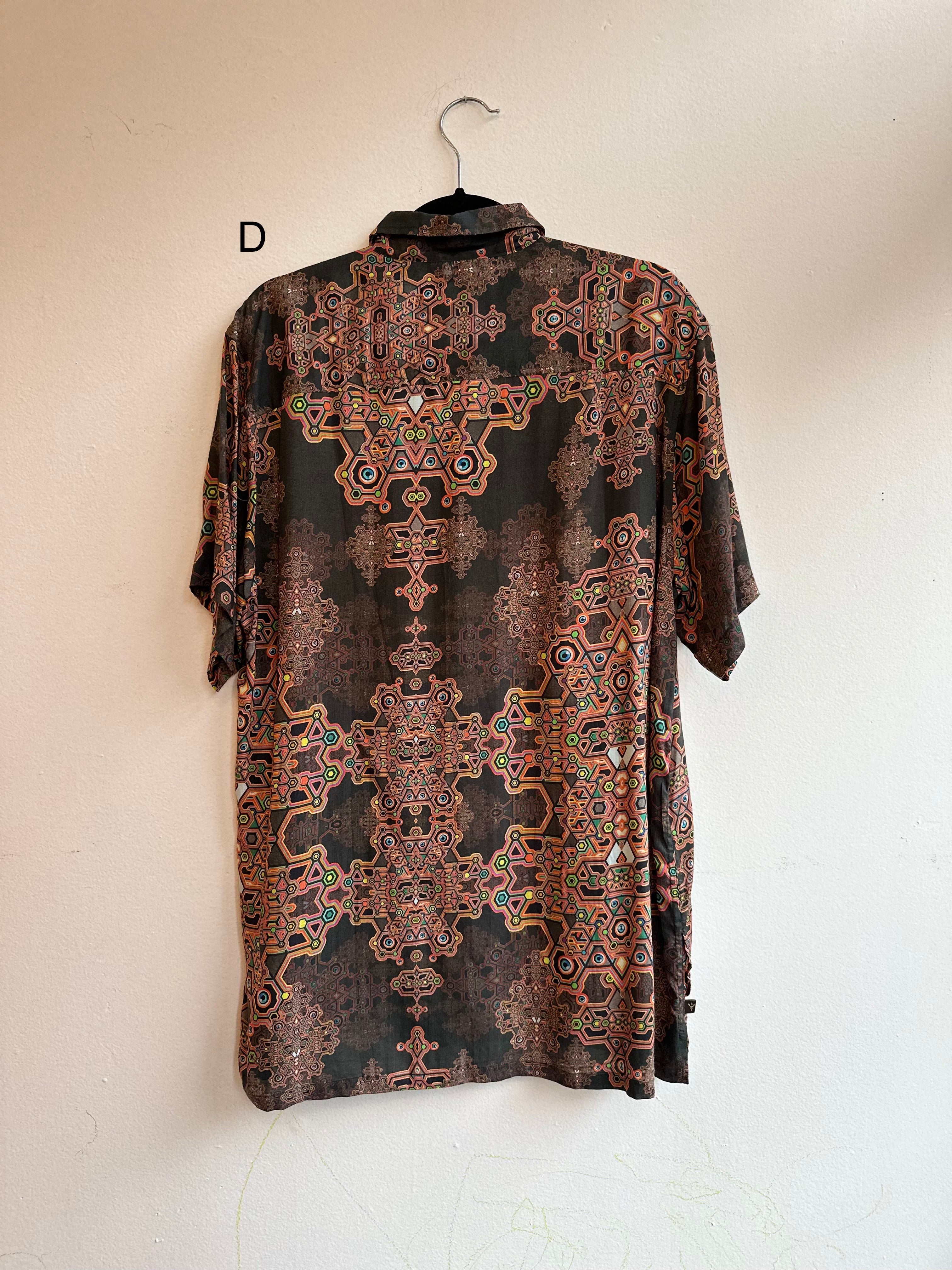 Psychedelic Bamboo Mens Button Down Shirt