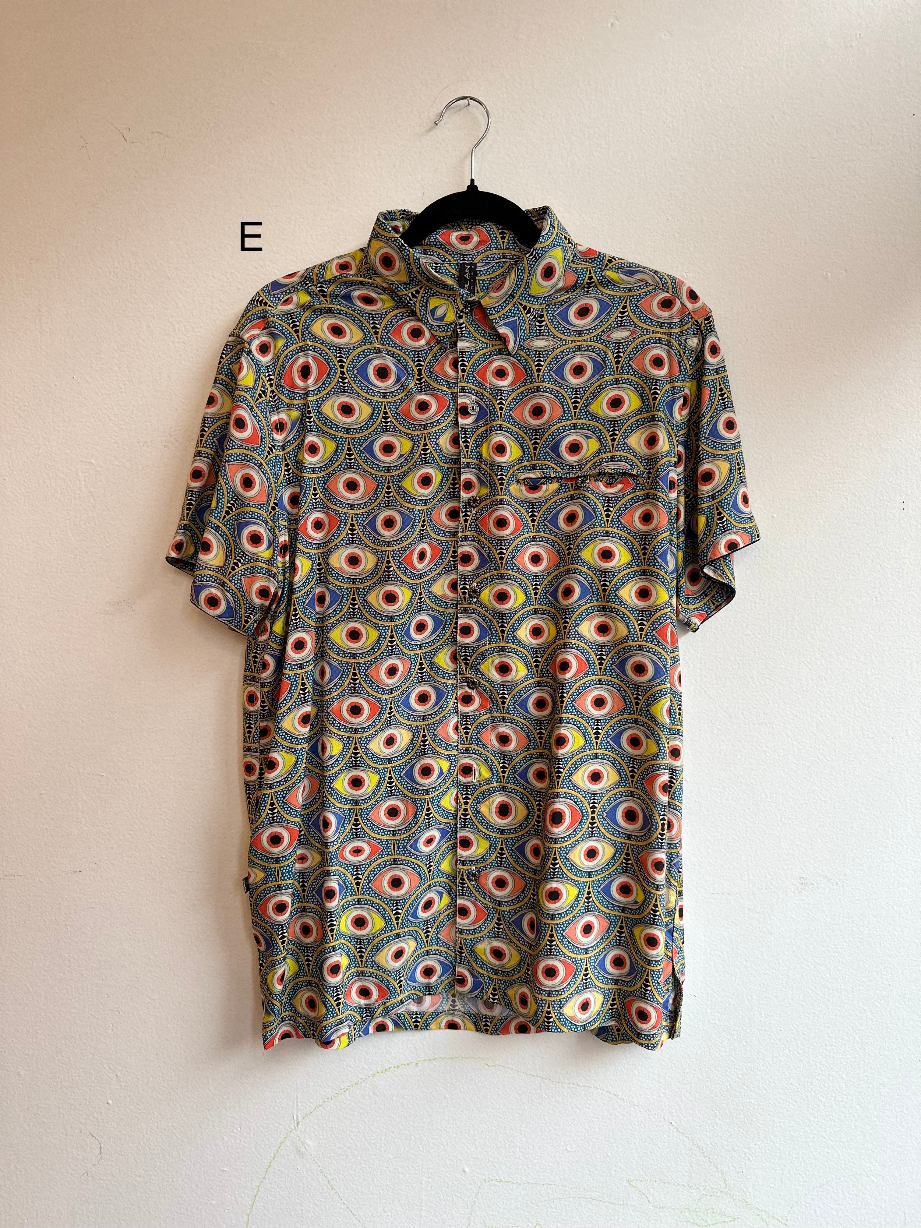 Psychedelic Bamboo Mens Button Down Shirt