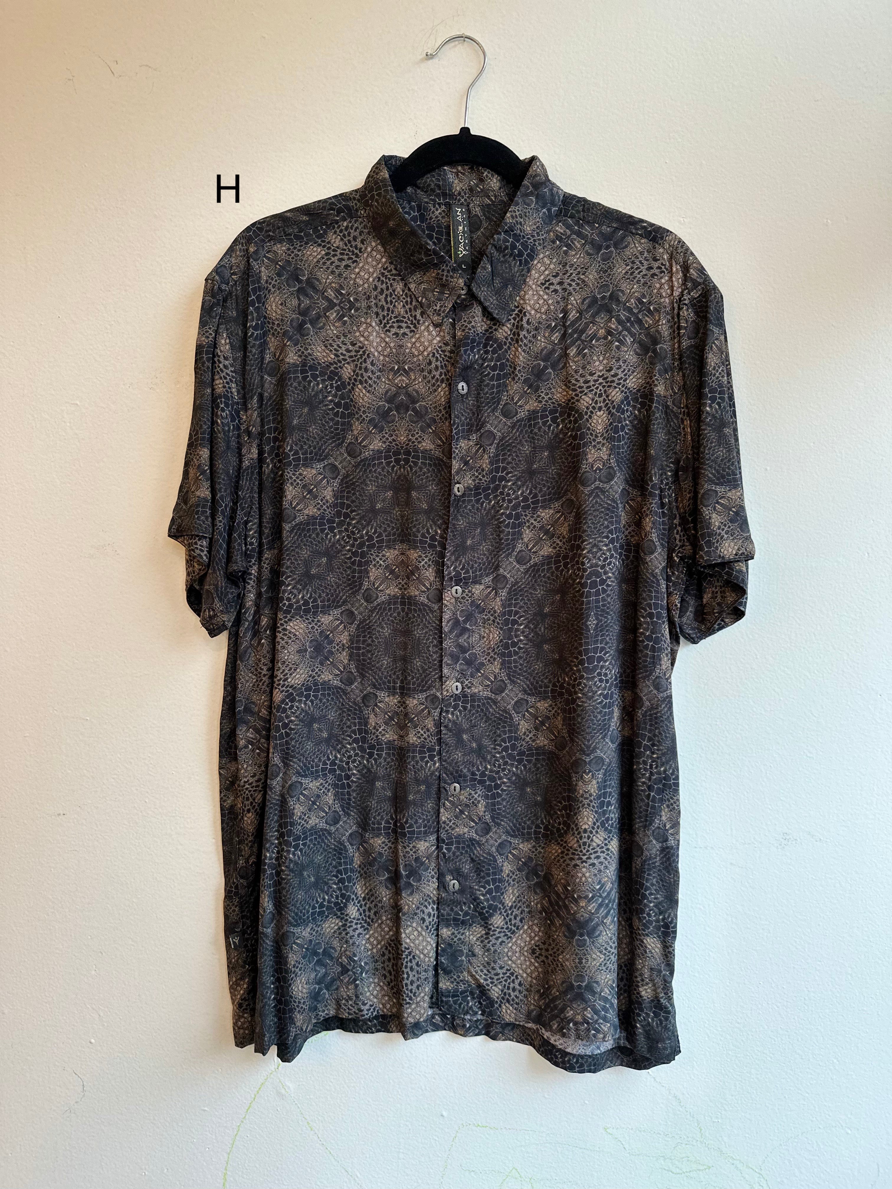 Psychedelic Bamboo Mens Button Down Shirt